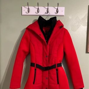 Red and black Michael kors jacket